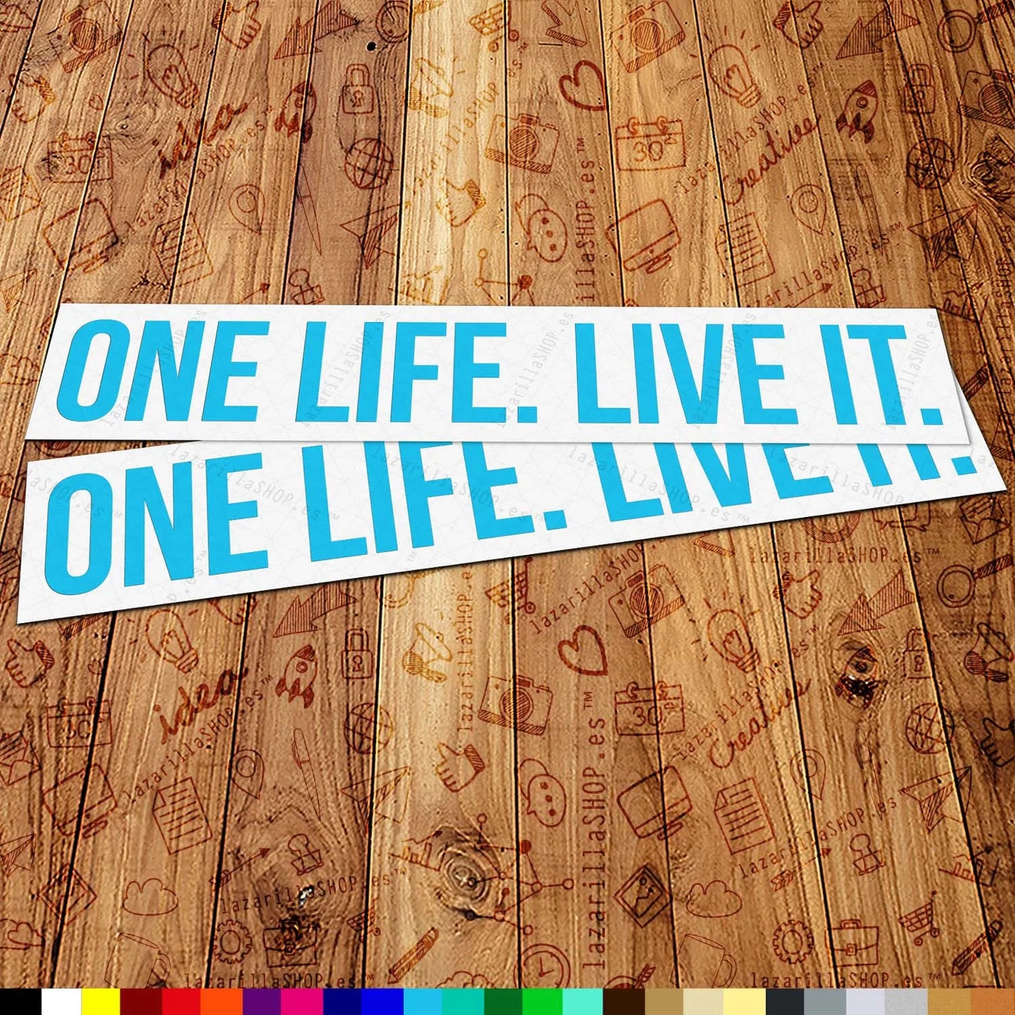 One Life Live It Sticker Set (2 pcs) 