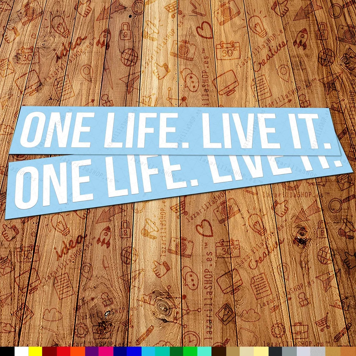One Life Live It Sticker Set (2 pcs) 