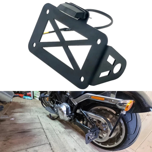 Motorcycle Side Mount LED License Plate 