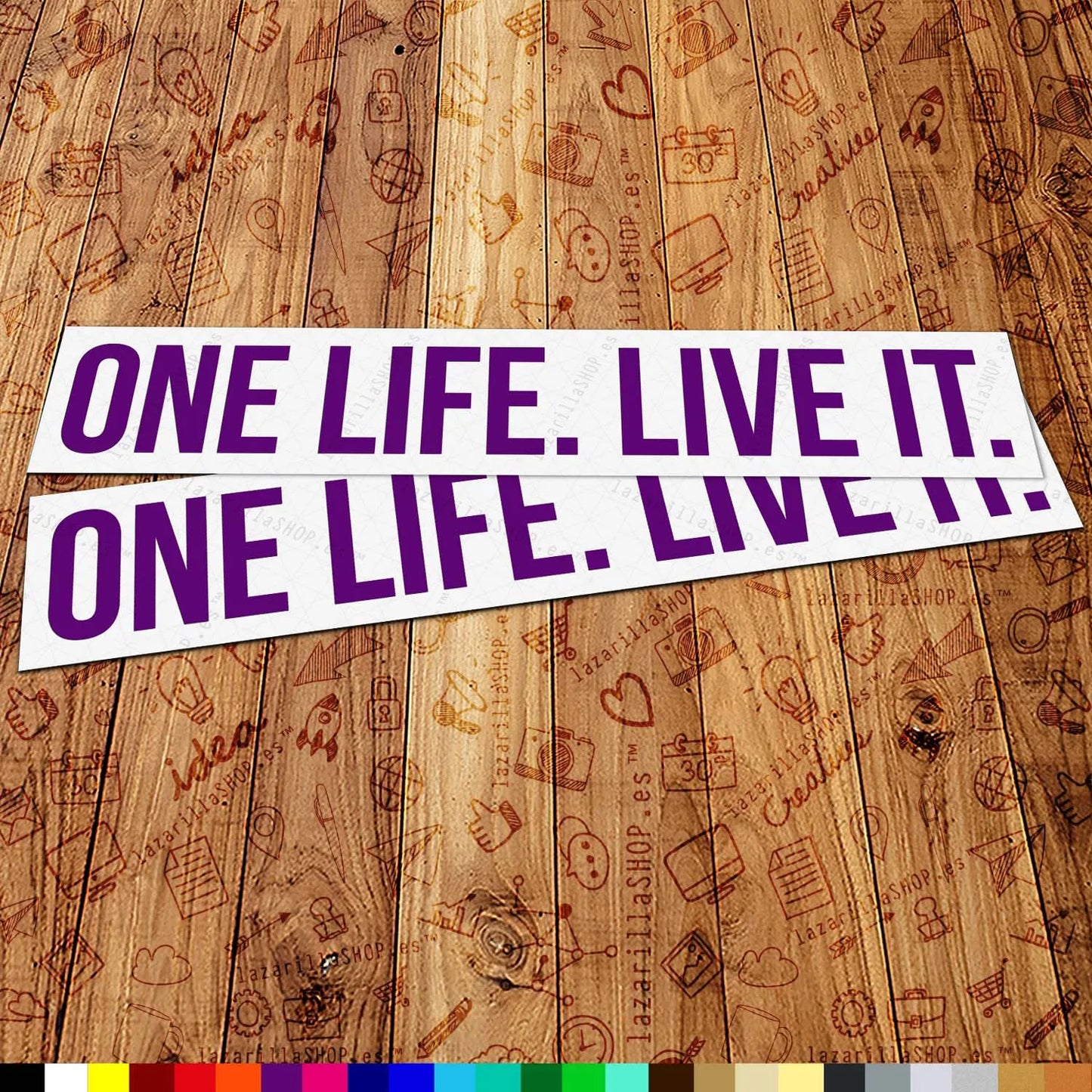 One Life Live It Sticker Set (2 pcs) 