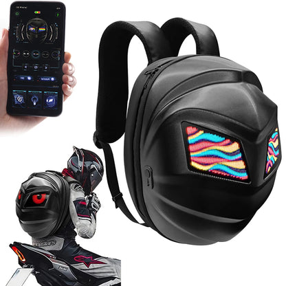 Bluetooth Control LED Eyes Motorcycle Backpack