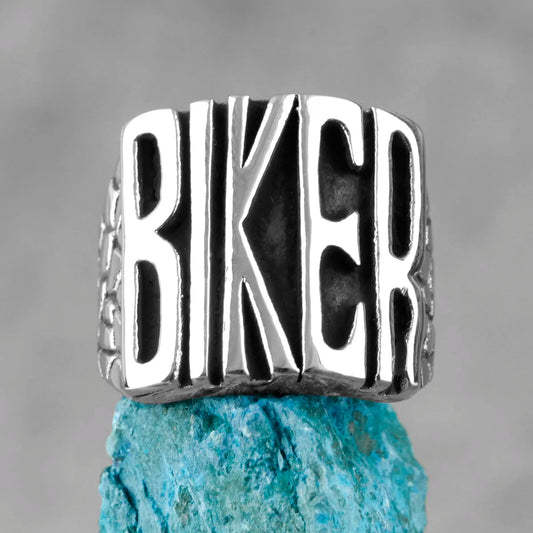 Biker Letter Ring 