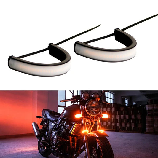 LED Turn Signal Light Strips for Motorcycle 