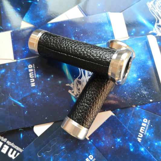 Leather Motorcycle Handlebar Grips 