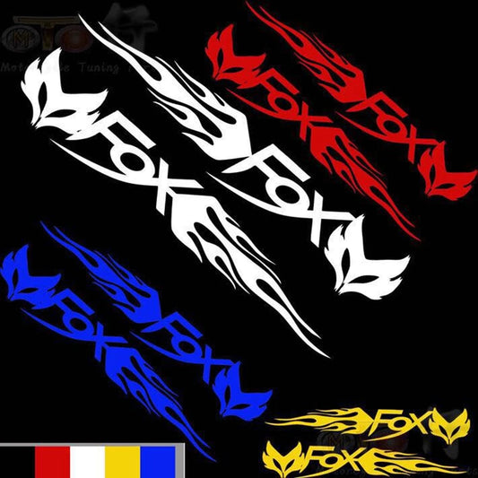 2PCS FOX Tribal Flame Stickers 