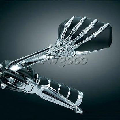 Skeleton Hand Motorcycle Mirrors