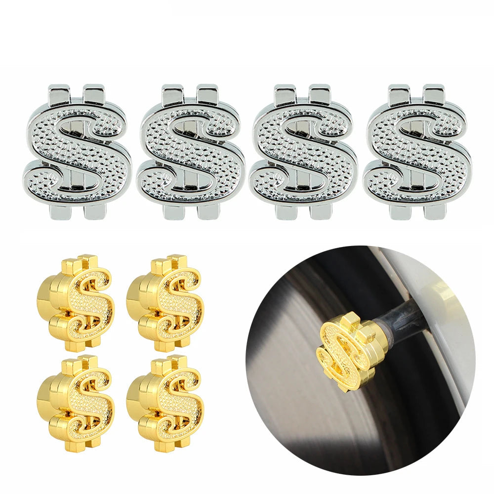 Dollar Sign Valve Caps