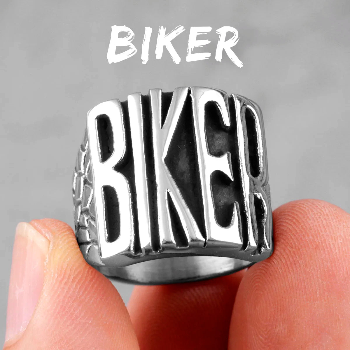 Biker Letter Ring 