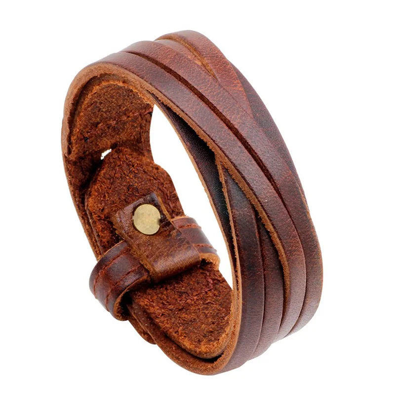 Vintage Punk Genuine Leather Bracelet 