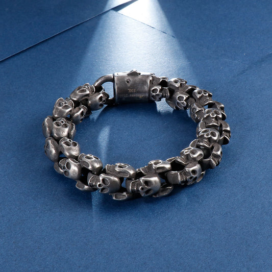 Schädelkettenarmband 