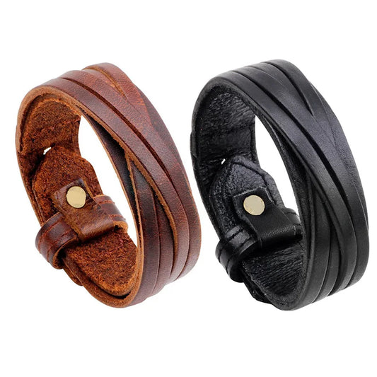 Vintage Punk Genuine Leather Bracelet 