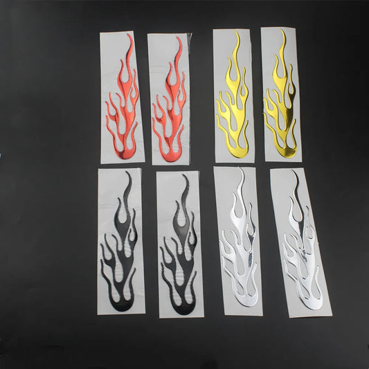 Motorcycle 3D Fire Reflective Sticker