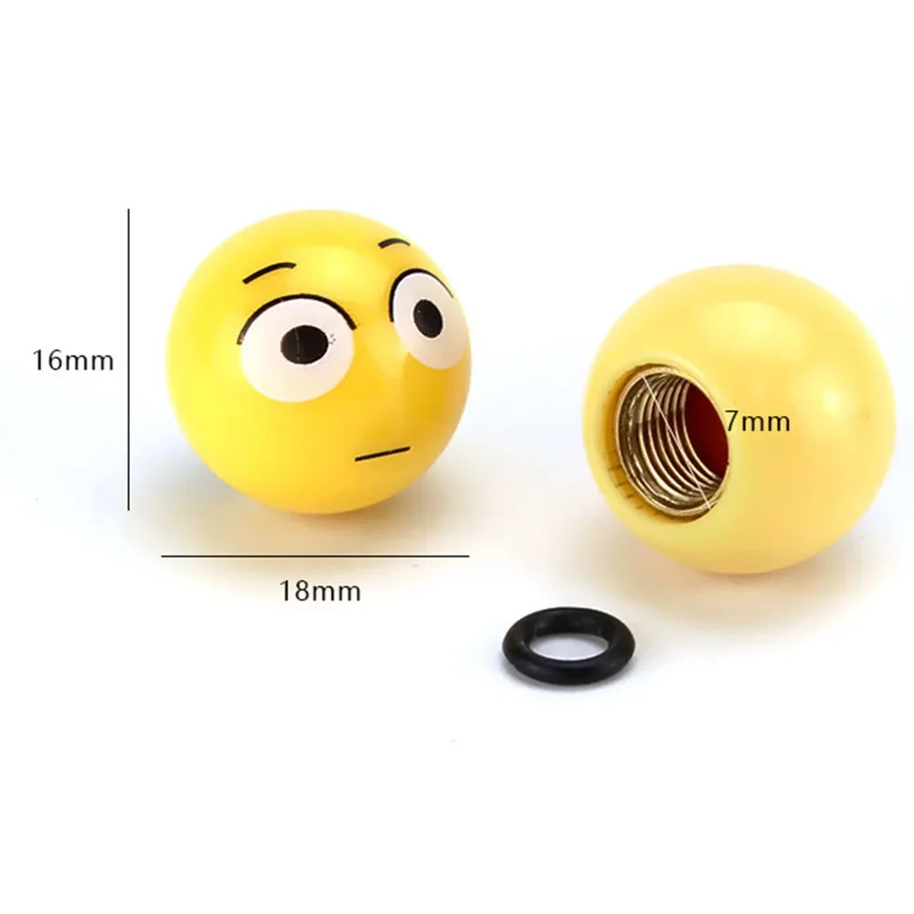 4 Pcs Tire Valve Caps – Funny & Functional 