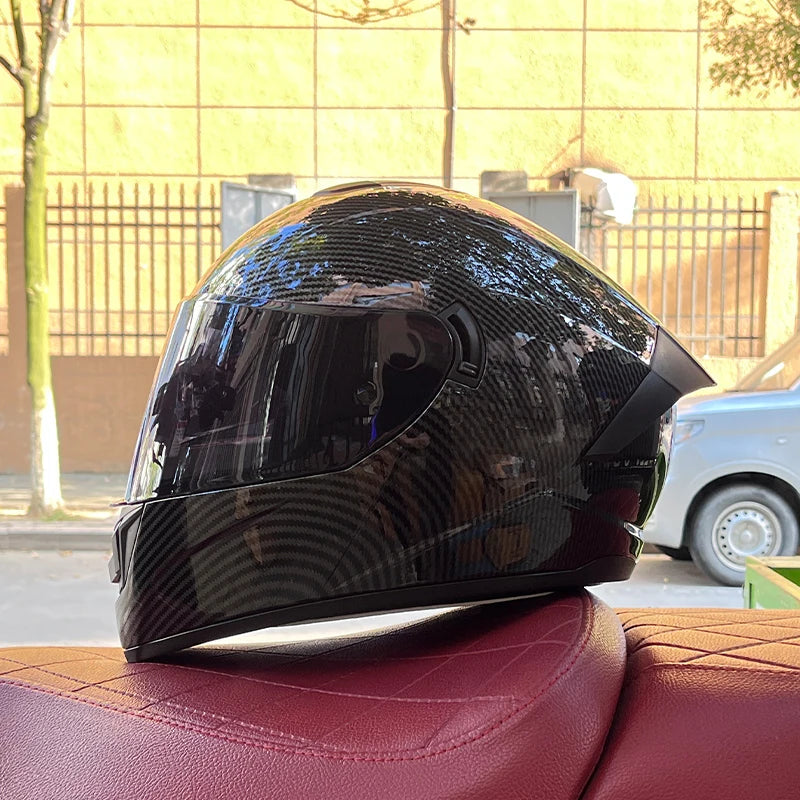 Full Face Motorcycle Helmet with Dual Lens 