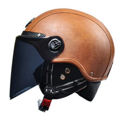 Retro Motorcycle Helmets with Bubble Lens 