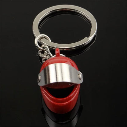 Helmet Metal Keychain 