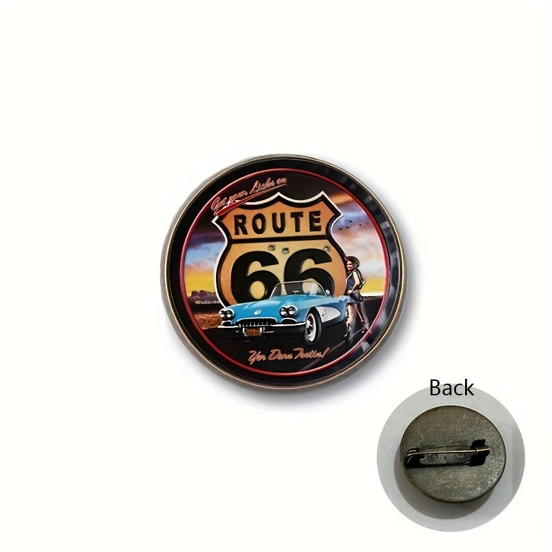 ROUTE 66 Brooch Pin – Vintage | Classic Style 