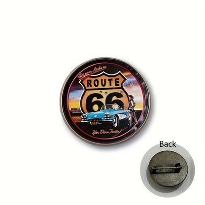 ROUTE 66 Brooch Pin – Vintage | Classic Style 