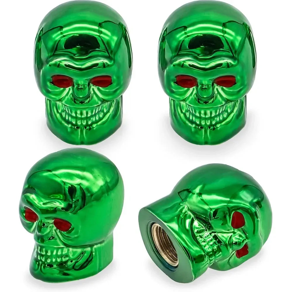 4Pcs Skull Valve Stem Caps 
