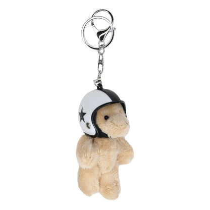 Mini Helmet Bear Charm Keychain 