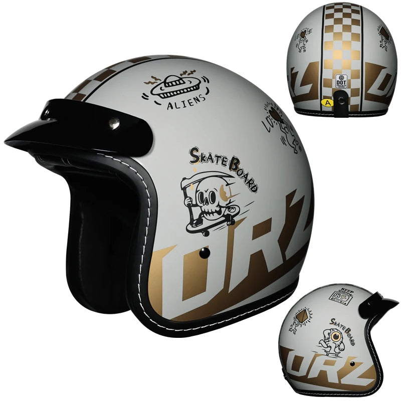 Casco de moto semiabierto 