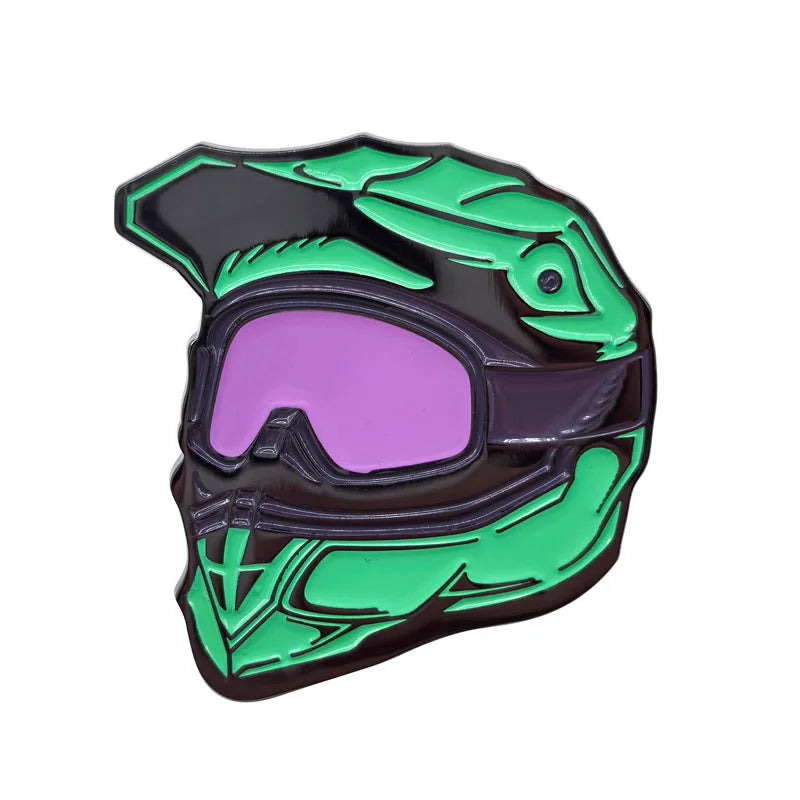 Motorcycle Helmet Pin Brooch 