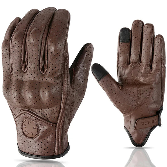 Men’s Leather Motorcycle Gloves 