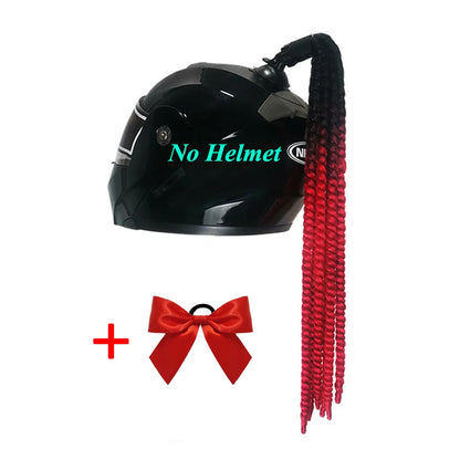 Punk Motorcycle Helmet Braids 