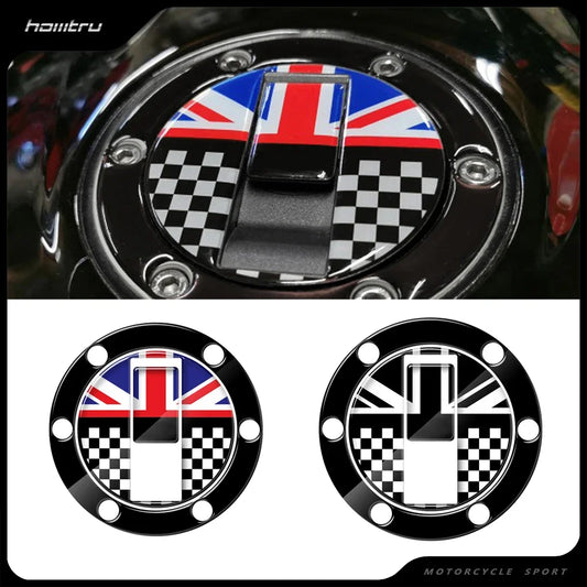 3D Motorcycle Sticker UK Flag  