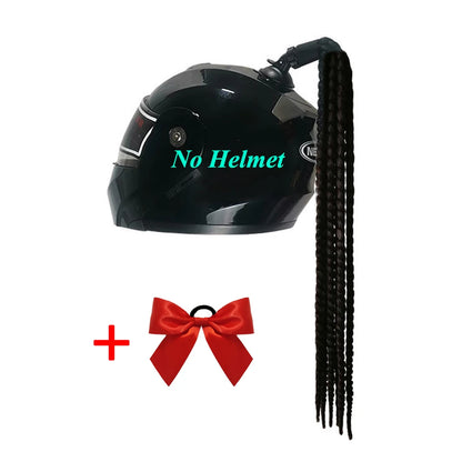 Punk Motorcycle Helmet Braids 