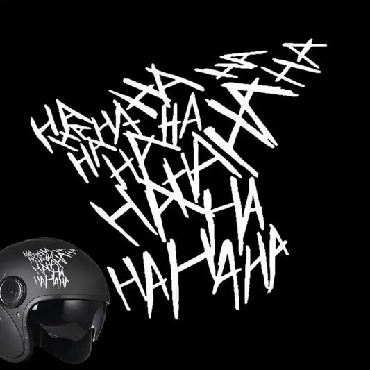 Hahaha Motorcycle Helmet Sticker 