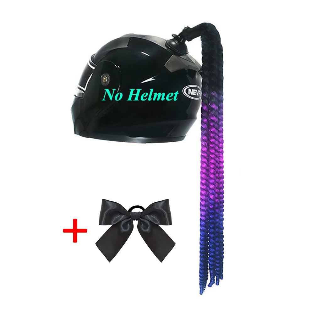 Punk Motorcycle Helmet Braids 
