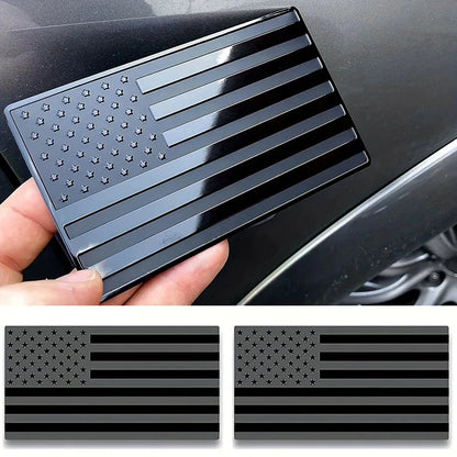 American Flag Metal Decal