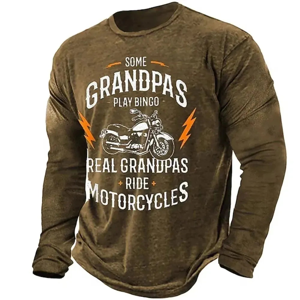 Motorcycle Vintage Long Sleeve Shirt 