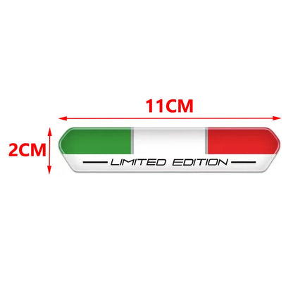 3D Reflective Italy Flag Emblem 
