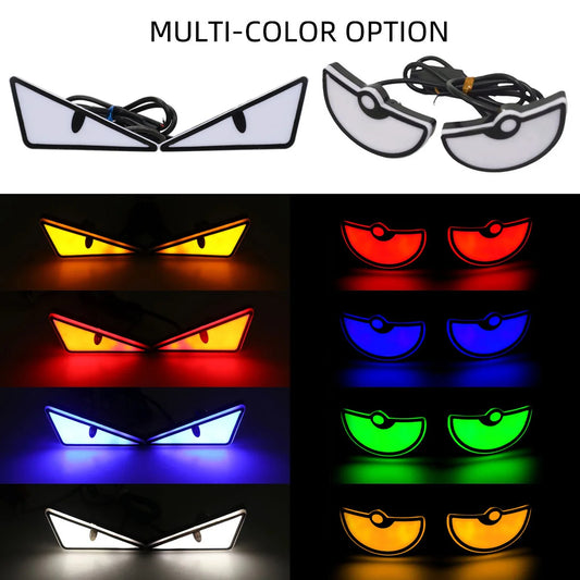 2Pcs Motorcycle LED Demon Eye 