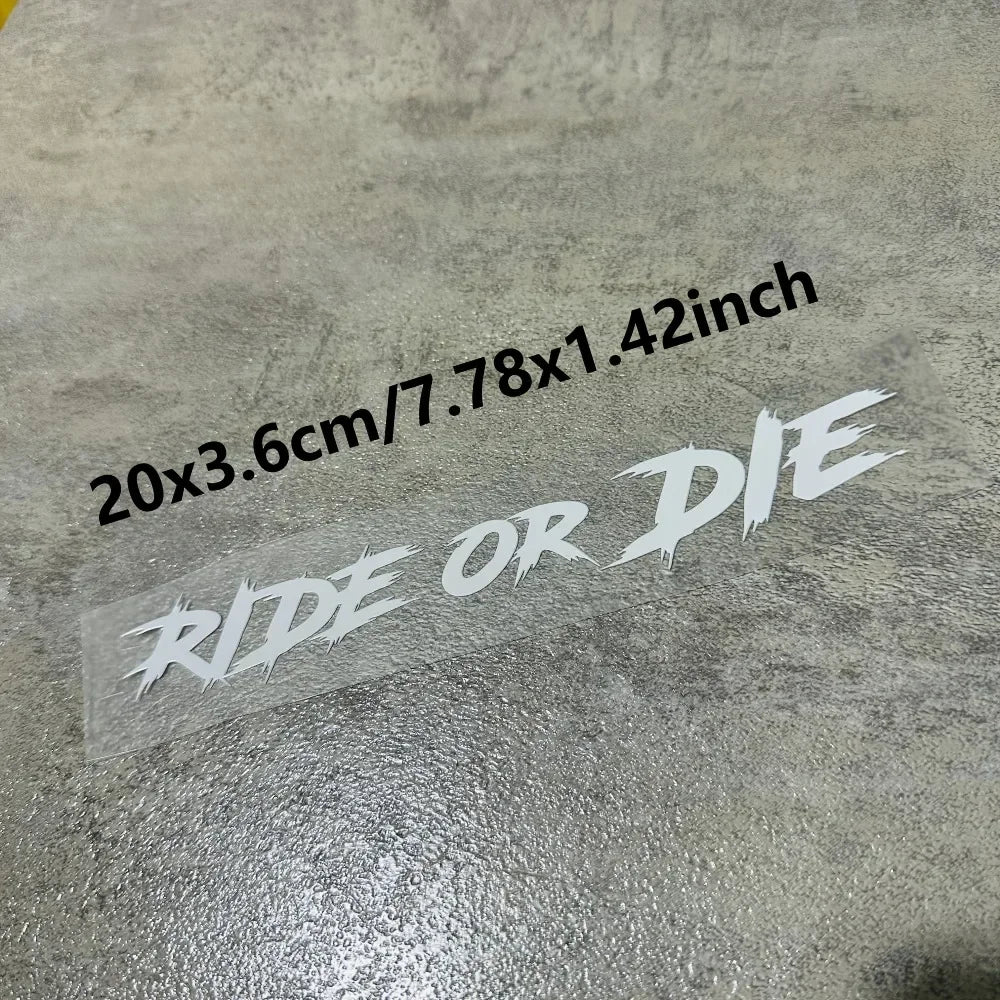สติ๊กเกอร์ติดหมวกกันน็อค Ride or Die