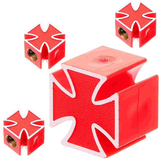 4 Pcs Cross Valve Caps 