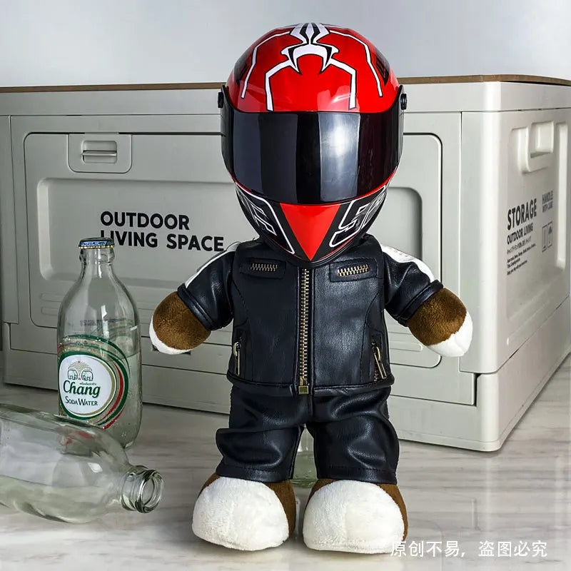 Motorcycle Bear Helmet Decor