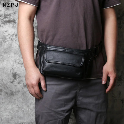 Men's Genuine Leather Waist Bag 