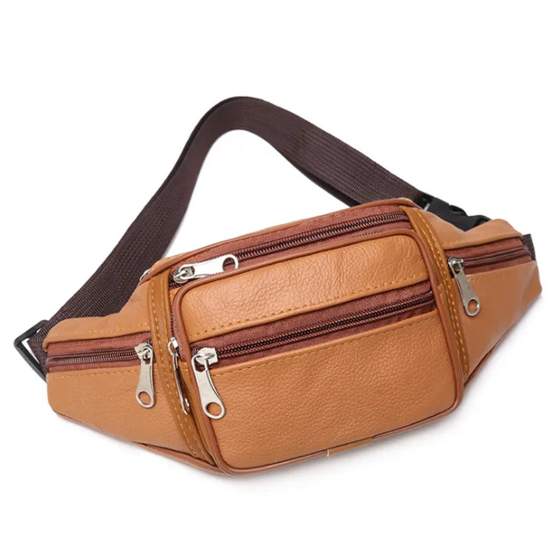 Men's Waist Pack PU Leather 
