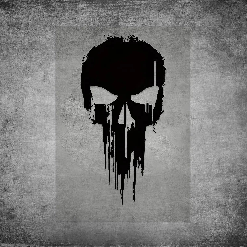 Skull Sticker Motorcyclist 
