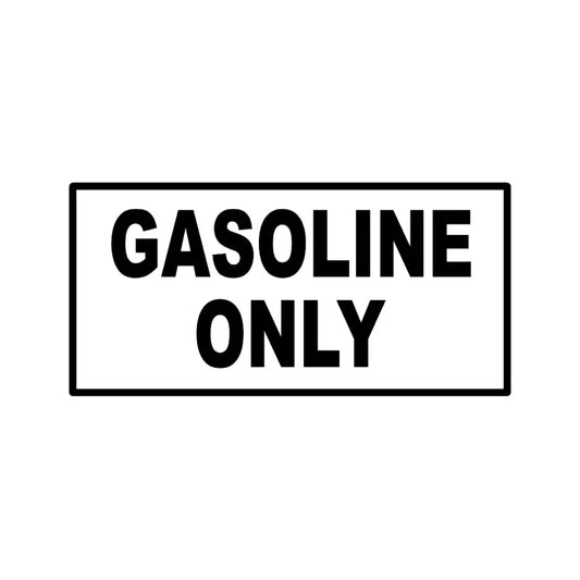 Gasoline Only Sticker 