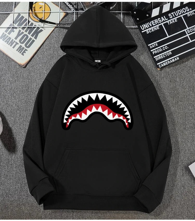 Shark Mouth Hoodie Cotton 