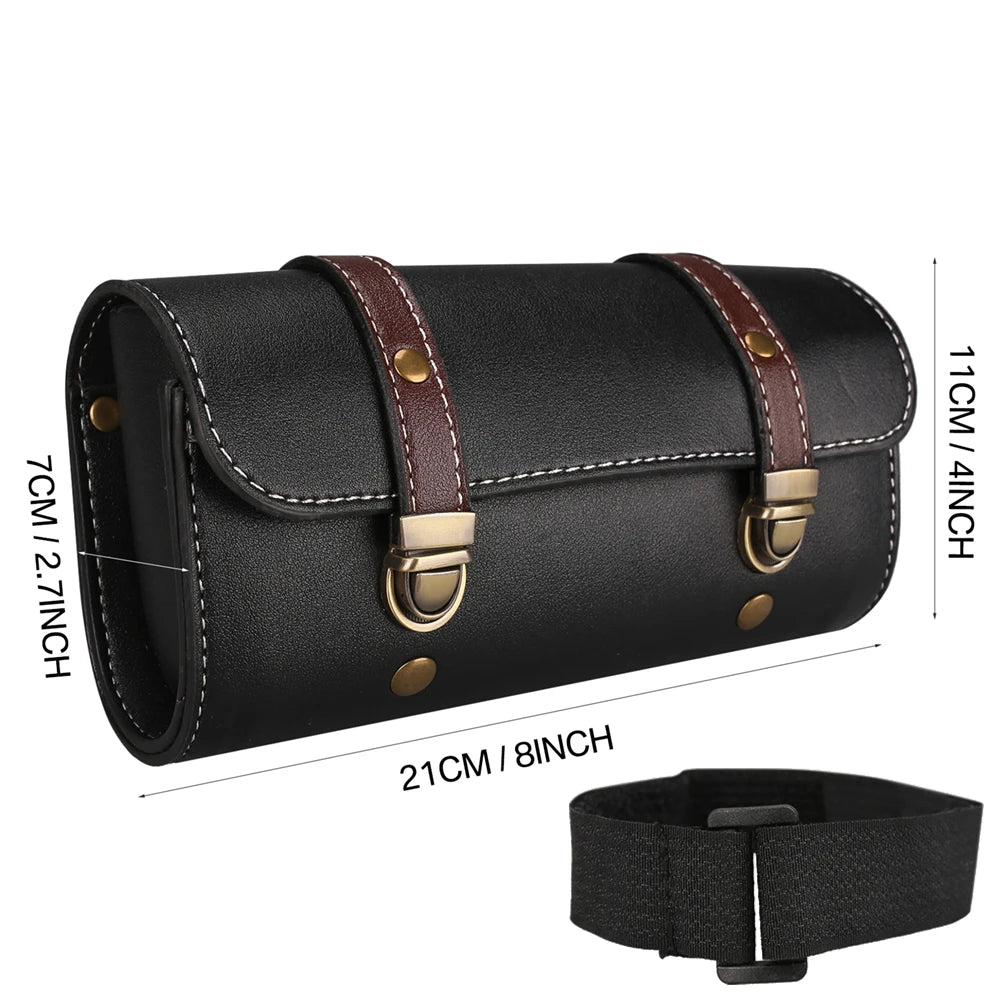 Motorcycle Saddlebags PU Leather Front 