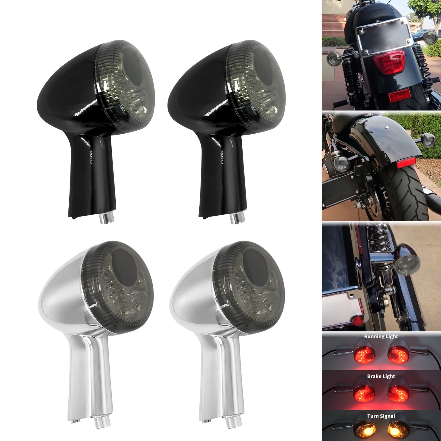 2pcs Motorcycle Rear Turn Signals Indicators