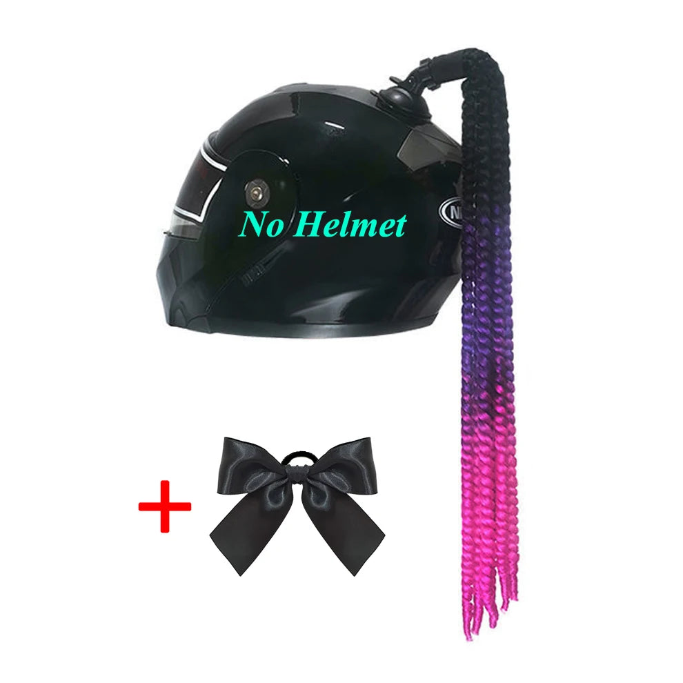 Punk Motorcycle Helmet Braids 