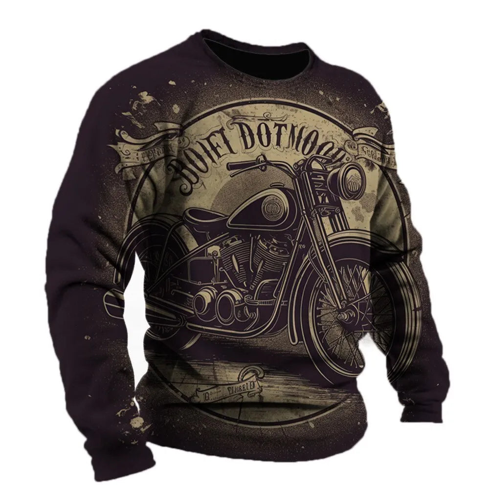 Motorcycle Vintage Long Sleeve Shirt 