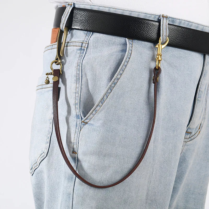Genuine Leather Keyring for Motorcyclists