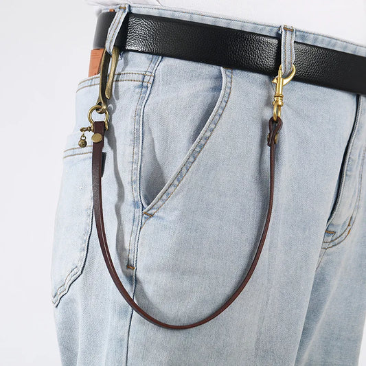 Genuine Leather Keyring for Motorcyclists